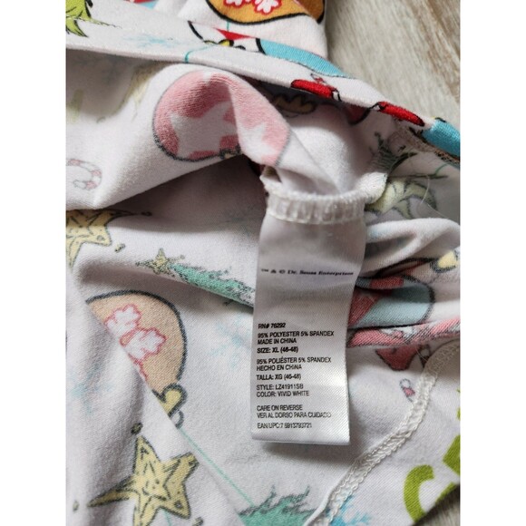 The Grinch Who Stole Christmas Holiday White & Green Pajama Top Unisex Adult XL - Picture 4 of 7